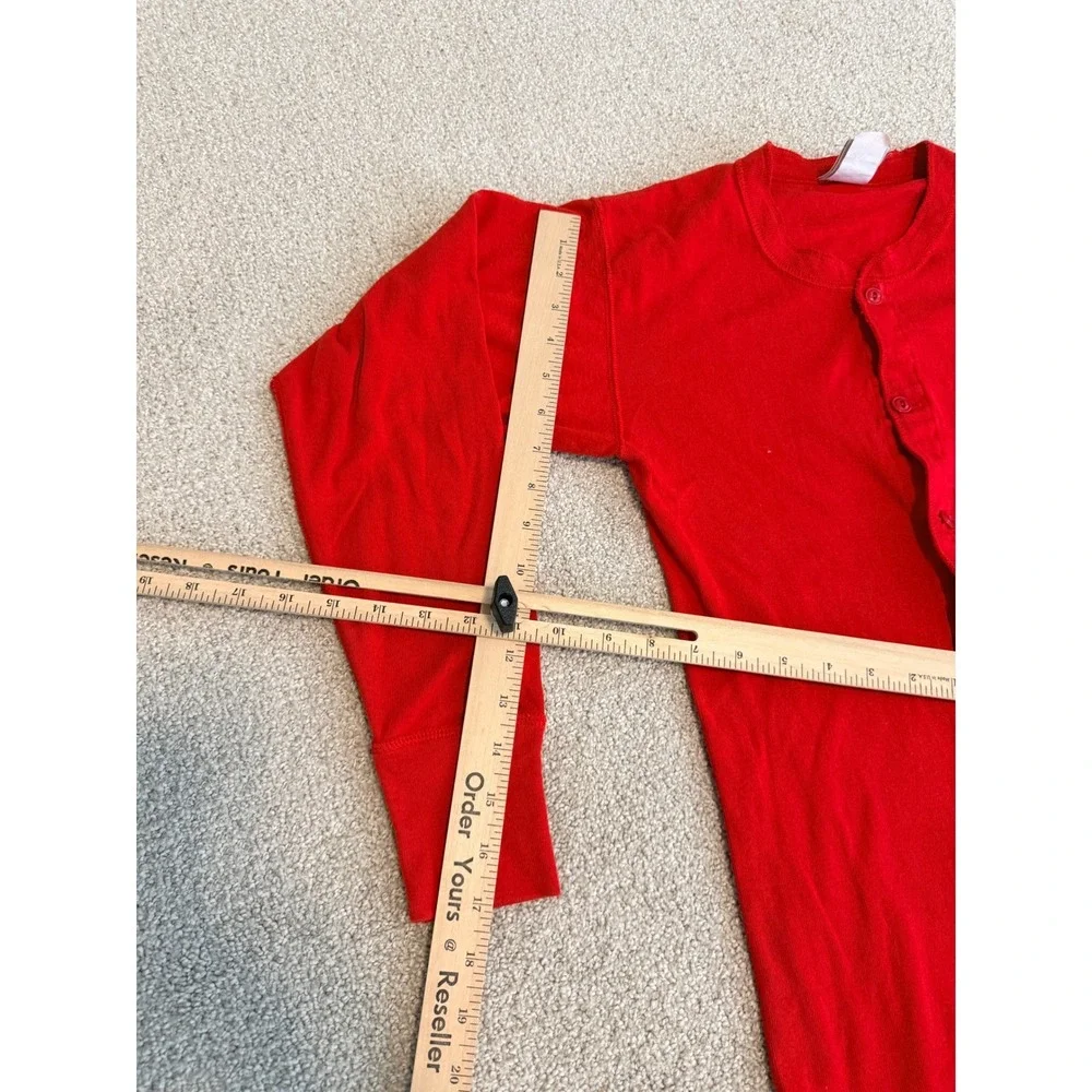 Carhartt Mens Medium Red Cotton Thermal Union Suit USA Made Vintage 8211